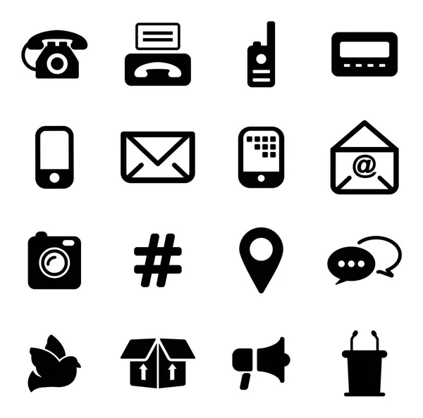 Différentes façons d'icônes de communication — Image vectorielle