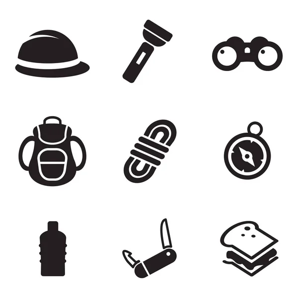 Iconos de expedición Blanco y Negro — Vector de stock