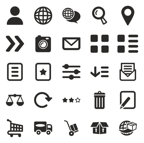 E Commerce or Web Shop Icons