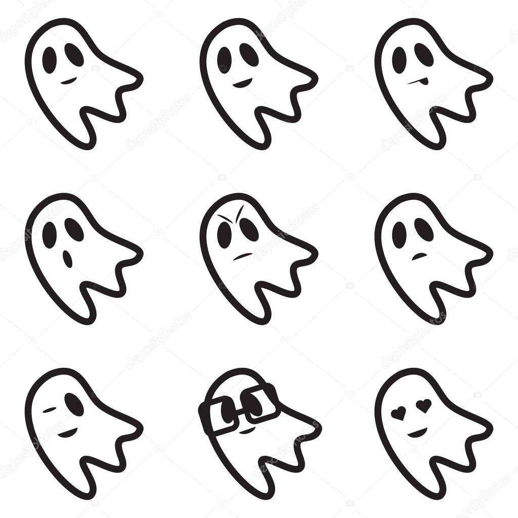 Ghost Face Expressions Icons
