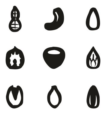 Sağlıklı aperatifler simgeler serbest doldurun