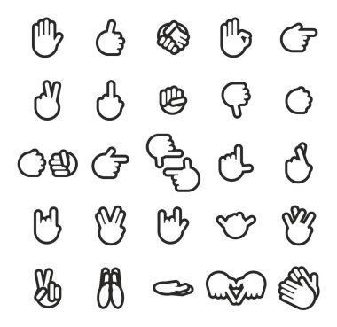 Hand Signs Icons clipart
