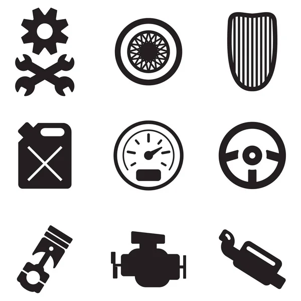 Iconos de la barra caliente blanco y negro — Vector de stock