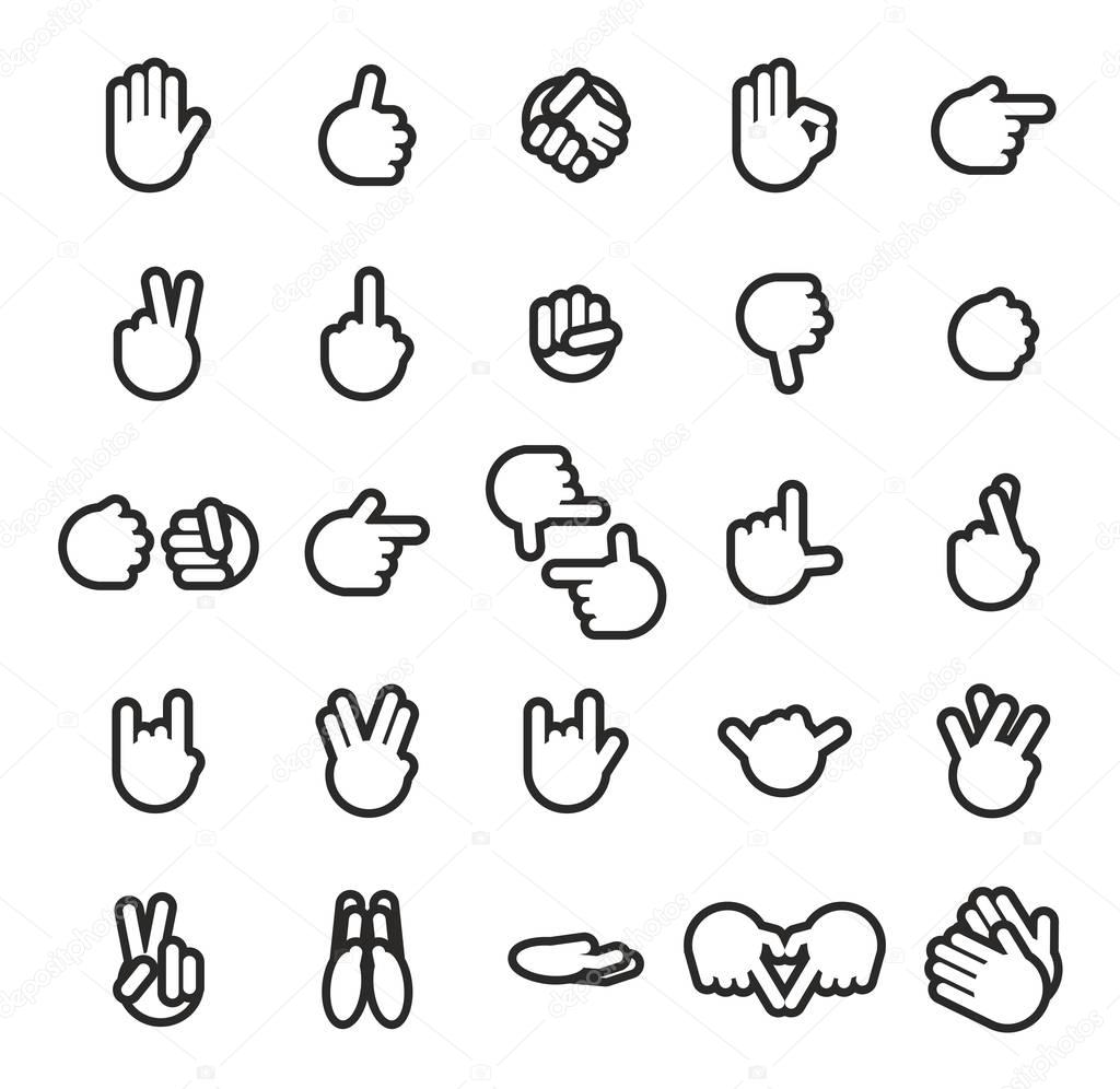 Hand Signs Icons