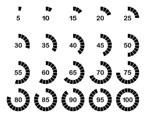 Loading Or Percentage Icons Set 3 — Stock Vector