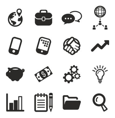 Yöneticisi simgeler siyah ve beyaz