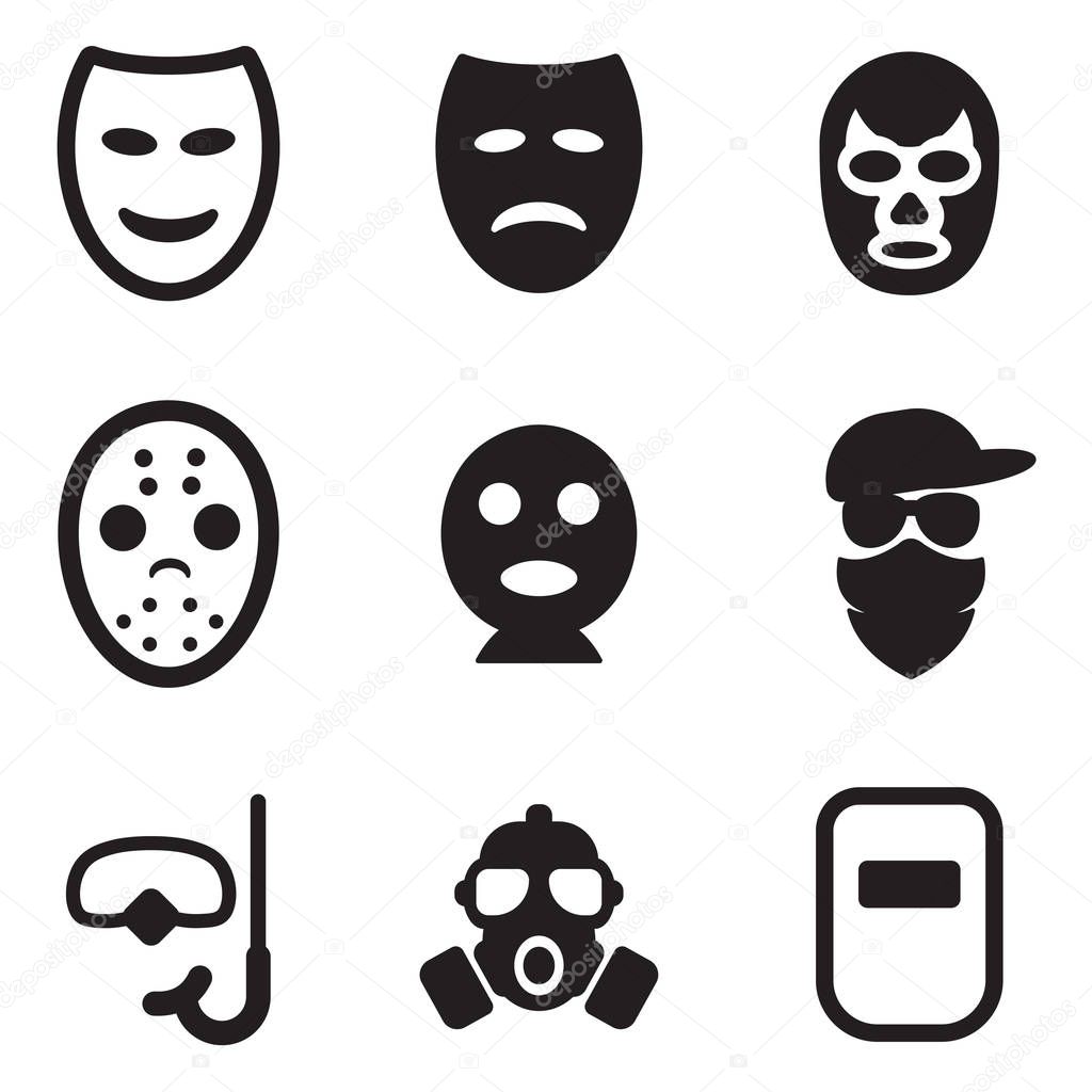 Mask Icons Black & White