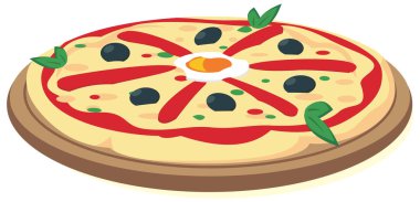 İtalyan Pizza illüstrasyon