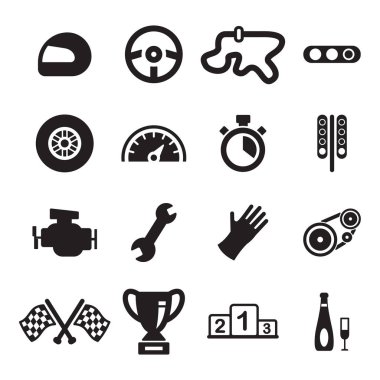 Simgeler siyah ve beyaz yarış