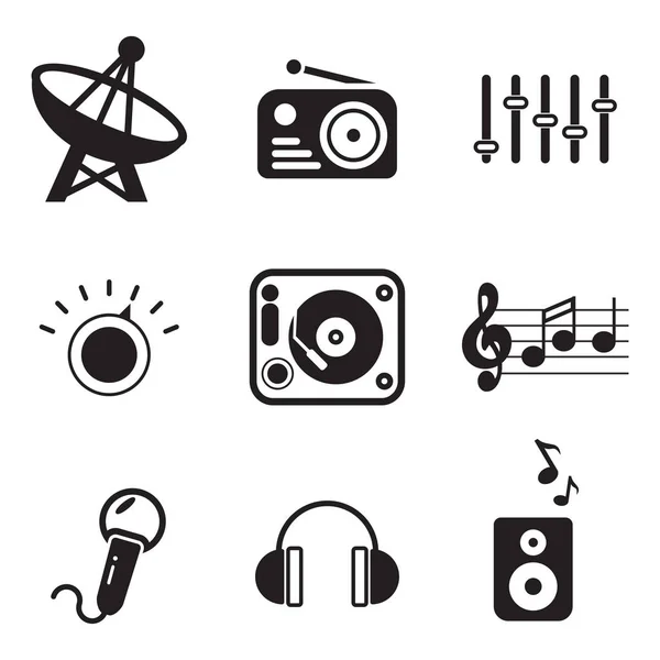 Иконы радиостанций — стоковый вектор