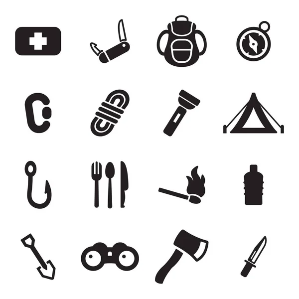 Survival Kit Icons — Stock Vector