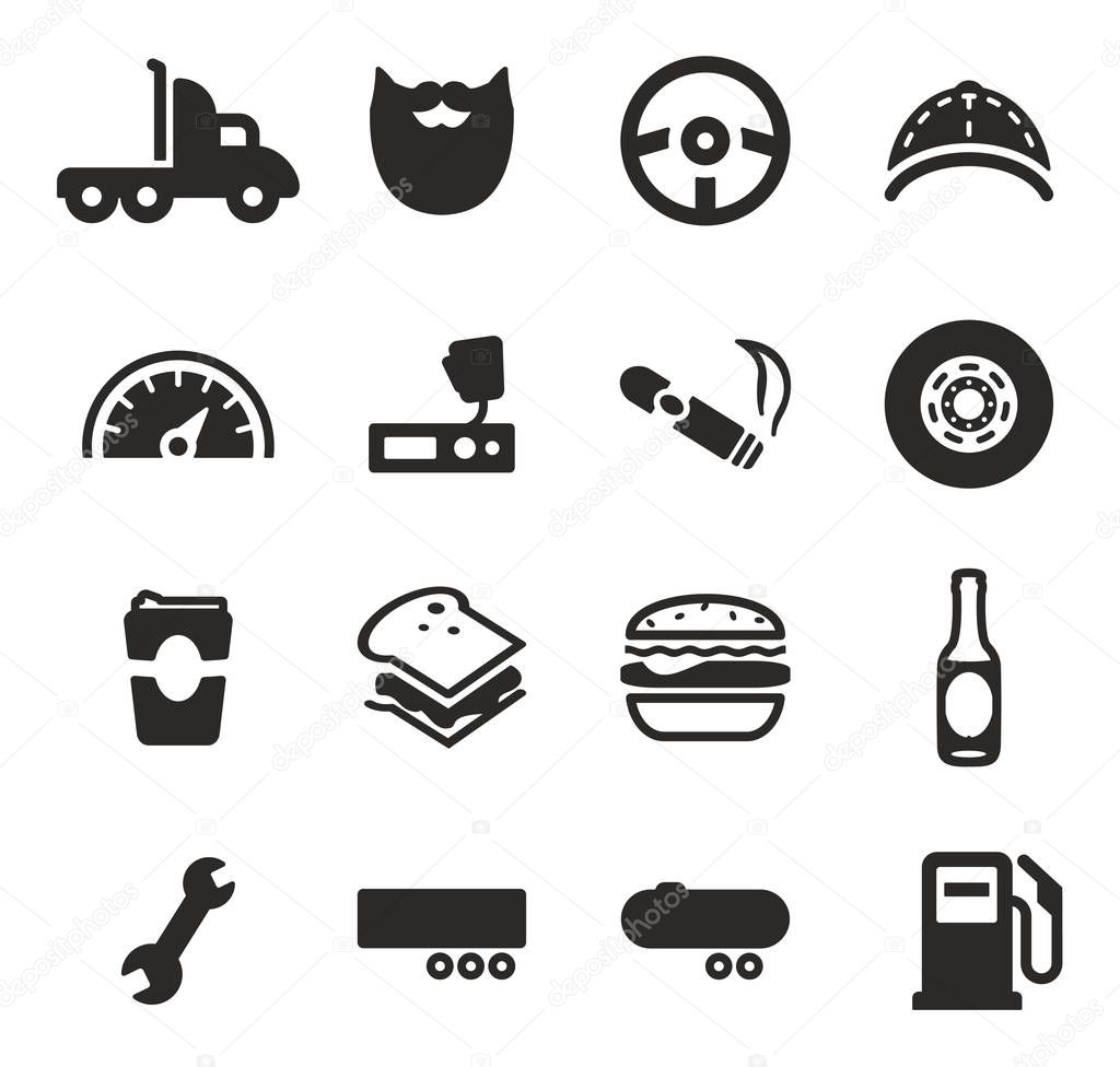 Truck Driver Icons 