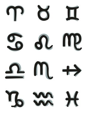 Zodyak simgeleri serbest 2 renk