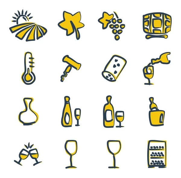 Şarap simgeler serbest 2 renk