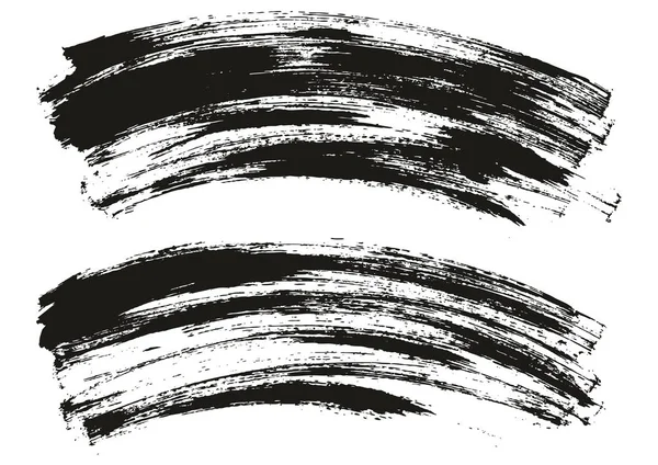 Flache Farbe Pinsel Dünn Gebogener Hintergrund Hohe Detail Abstrakte Vektor — Stockvektor