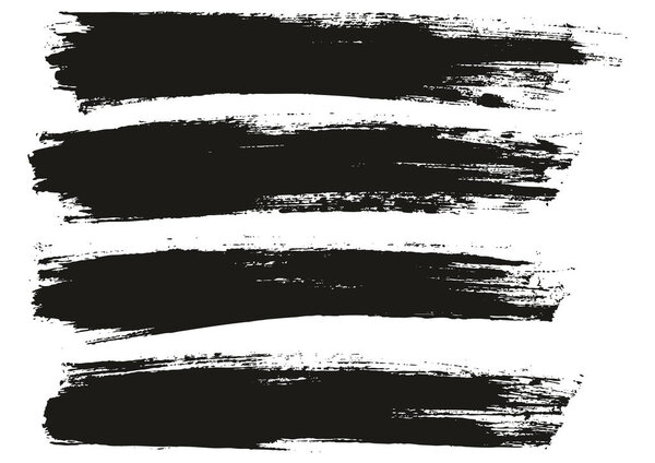 Flat Paint Brush Thin Full Background High Detail Abstract Vector Background Set 