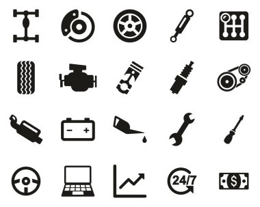 Araba Tamircisi Siyah & Beyaz Set Büyük