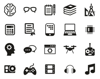 İnek Kültürü Simgeleri Siyah & Beyaz Kümesi Büyük