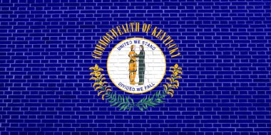 Tuğla duvar doku arka plan kentucky bayrağı