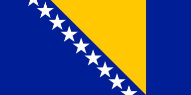 Bosna-Hersek bayrağı doğru boyut vektörü