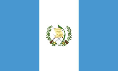 Flag of Guatemala, correct size and colors, vector clipart