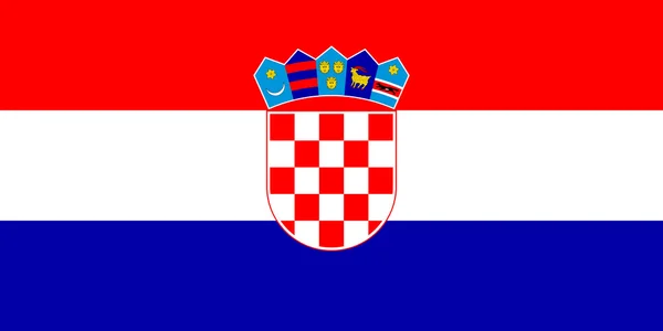 Bandera de Croacia en el tamaño y colores correctos, vector — Vector de stock