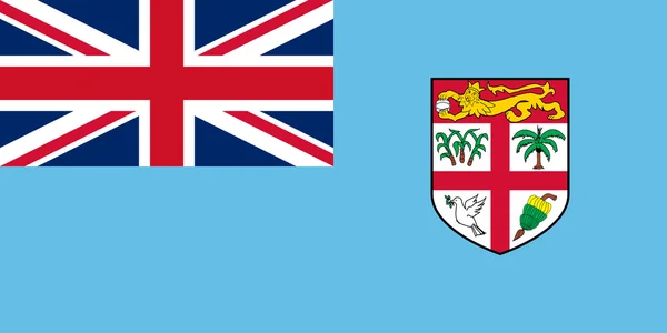 Flagge von Fidschi in der richtigen Größe und Farbe, Vektor — Stockvektor