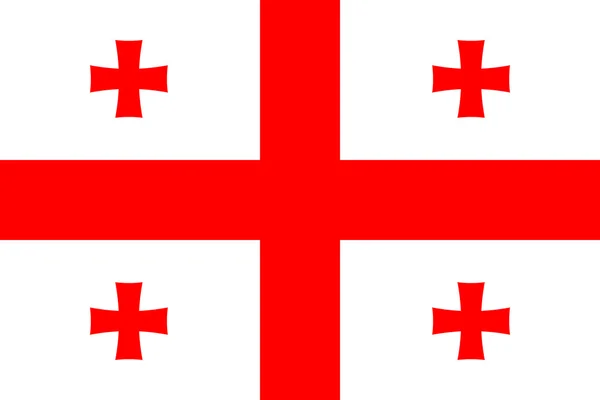 Bandera de Georgia en el tamaño y los colores correctos, vector — Archivo Imágenes Vectoriales