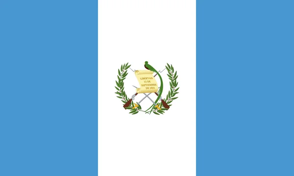 Bandiera del Guatemala, dimensioni e colori corretti, vettore — Vettoriale Stock