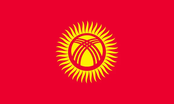 Flagge von Kyrgyzstan in der richtigen Größe, Farben, Vektor — Stockvektor