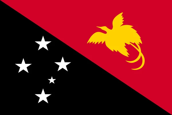 Bandera de Papua New Guinea tamaño correcto vector de color — Archivo Imágenes Vectoriales