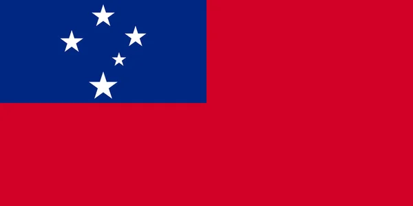 Doğru boyut ve renklerde Samoa Bayrağı, vektör — Stok Vektör