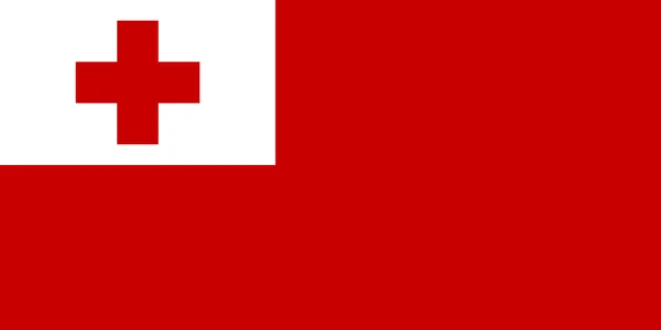 Bandeira de Tonga em tamanho e cores corretos, vetor —  Vetores de Stock
