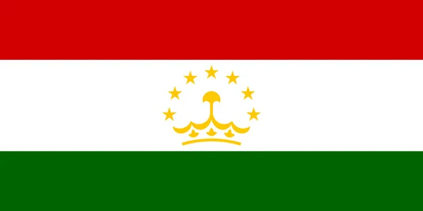 Bandeira do Tajiquistão em tamanho correto, cores, vetor — Vetor de Stock