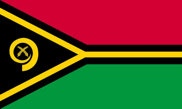 Bandera de Vanuatu en el tamaño y los colores correctos, vector — Archivo Imágenes Vectoriales