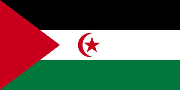 Drapeau du Sahara Occidental couleurs de taille correcte, vecteur — Image vectorielle