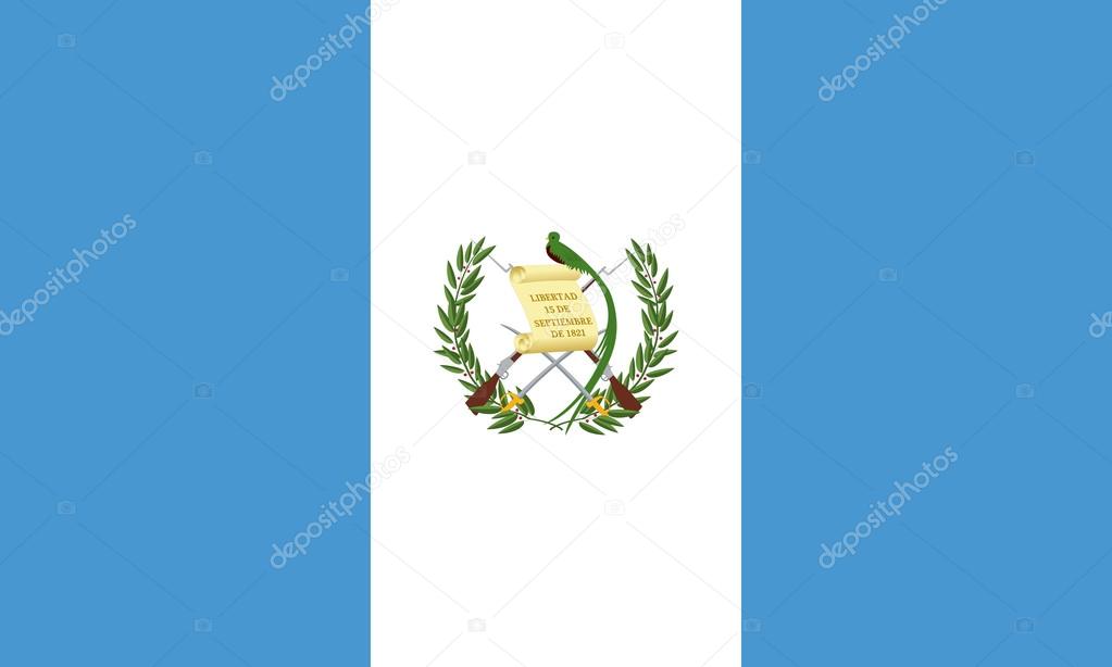 Flag of Guatemala, correct size and colors, vector