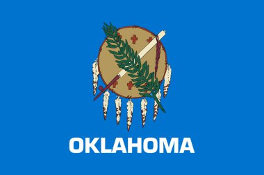 Oklahoma bayrağı doğru boyut renk illüstrasyon