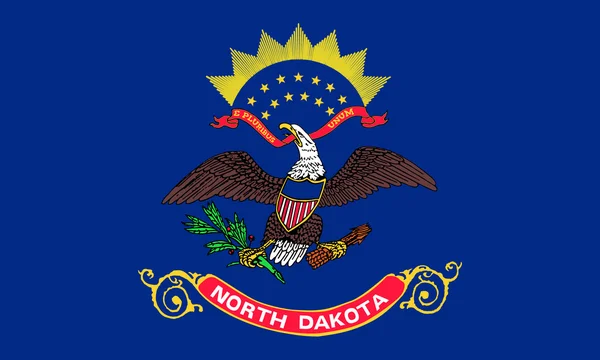 Drapeau du Dakota du Nord illustration de taille correcte — Photo