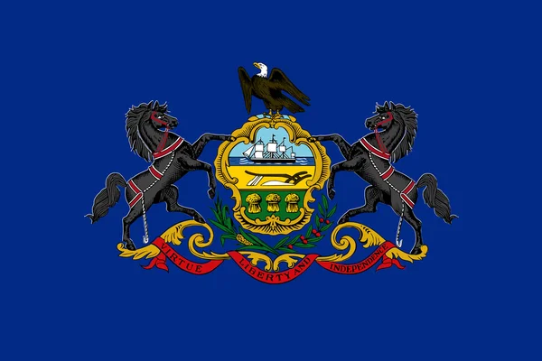 Bandiera della Pennsylvania formato corretto illustrazione — Foto Stock