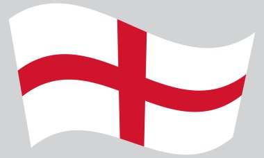 İngiltere'de gri arka plan üzerinde sallayarak bayrak