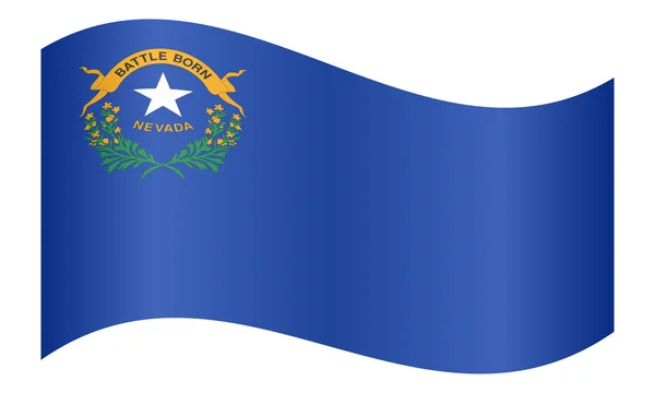 Bandeira de Nevada acenando sobre fundo branco —  Vetores de Stock