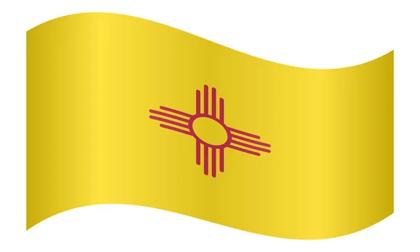 Прапор Нью-Мексико махав на білий фон — стоковий вектор