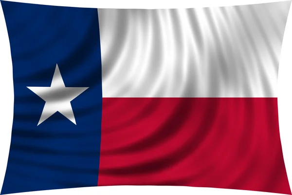 Flag of Texas waving isolated on white — Φωτογραφία Αρχείου