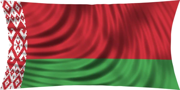 에 고립 된 화이트를 흔들며 벨로루시의 국기 — 스톡 사진