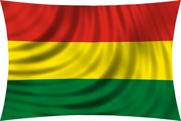 Flag of Bolivia waving isolated on white — Stock fotografie