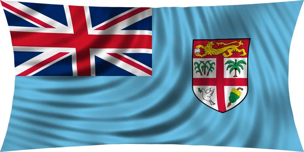 Flag of Fiji waving isolated on white — Stockfoto