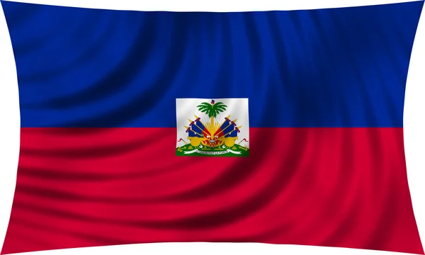 Flag of Haiti waving isolated on white — ストック写真