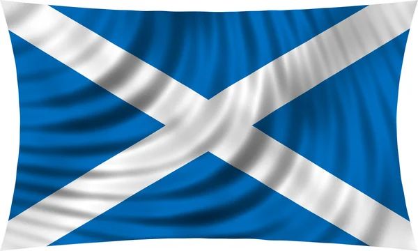 Flag of Scotland waving isolated on white — Stock Photo, Image