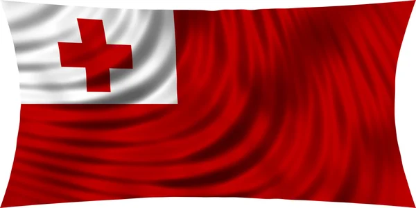 Bayrak izole üzerinde beyaz sallayarak Tonga — Stok fotoğraf